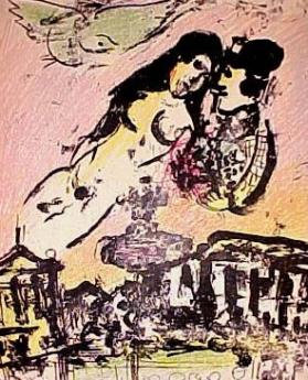 Lovers Heaven by Marc Chagall