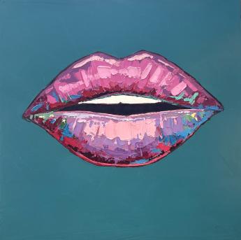 Lips (Teal) by Jordan Daines