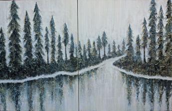 Light of Fire Diptych by A.M. Stockhill