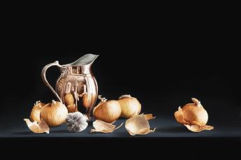 Still Life with Copper Pitcher and Onions by Alexander Volkov