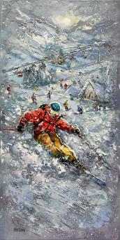 Downhill Exhilaration by Irene Gendelman