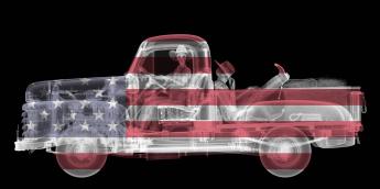 Stars & Stripes Mercury Cowboys by Nick Veasey