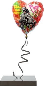 Flying Balloon Heart by Mr Brainwash