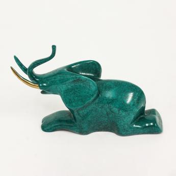 Jewel Seated Elephant by Loet Vanderveen