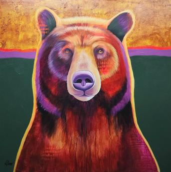 Purple and Red Aziel by Helene Caron