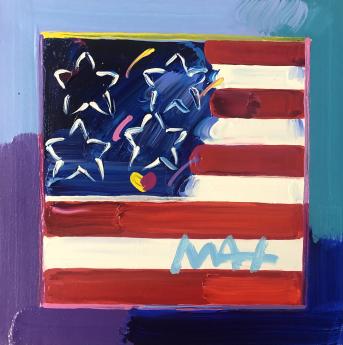 Flag with Heart by Peter Max