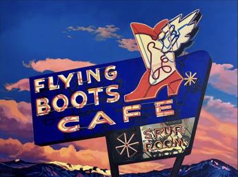 Flying Boots Cafe by Bruce Cascia
