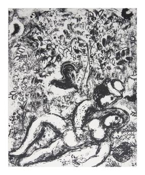 The Pair in the Tree by Marc Chagall