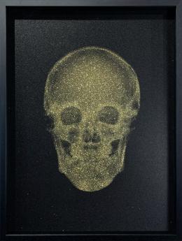 Crystal Skull: Gold on Black by Nick Veasey