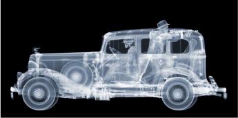 1930s Pontiac with Gangsters by Nick Veasey